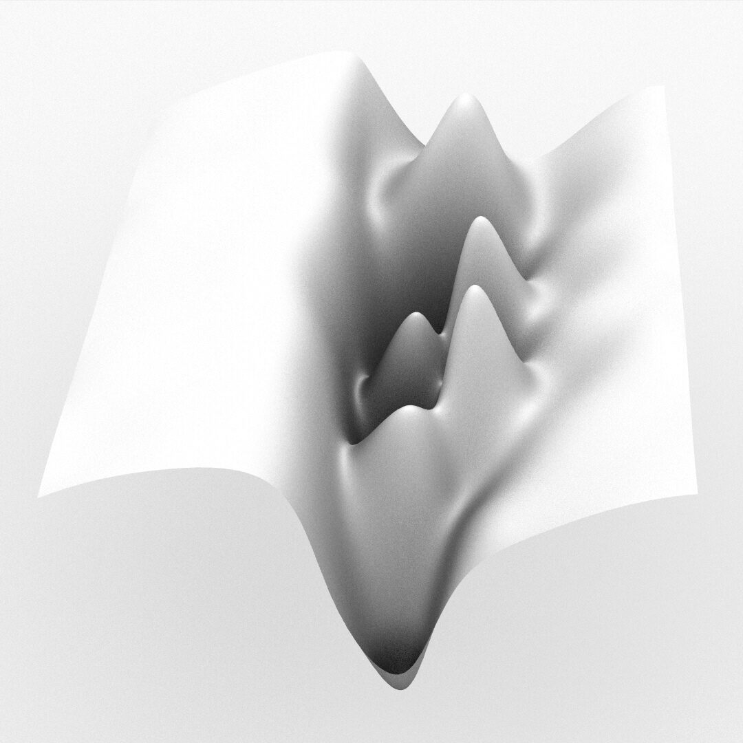 A white rendered surface seen close, its thickness visible at the cut edge