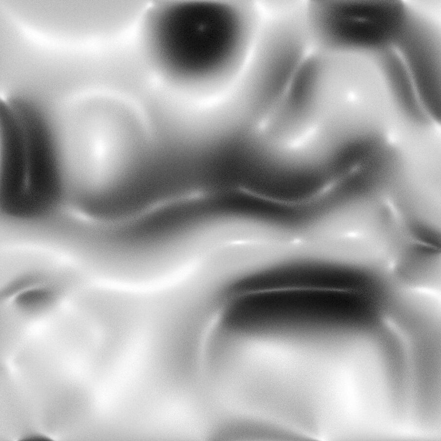 A white rendered surface with dense narrow folds